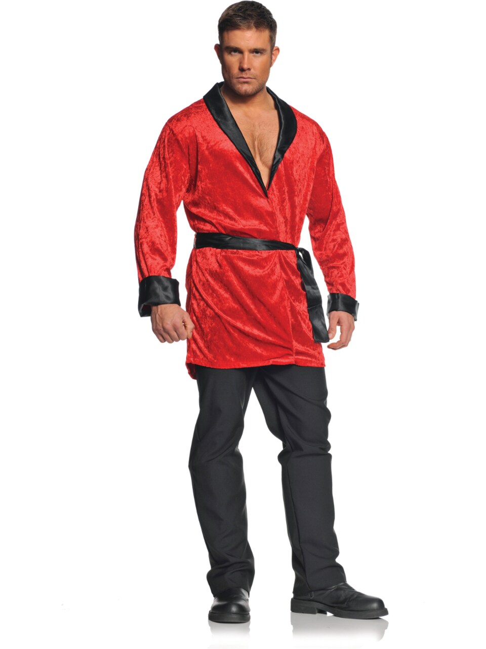Men&#x27;s Millionaire Mansion Red Smoking Jacket Costume